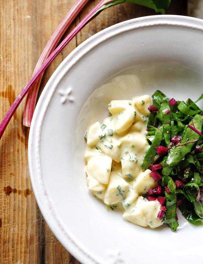  Beet greens salad with potato 