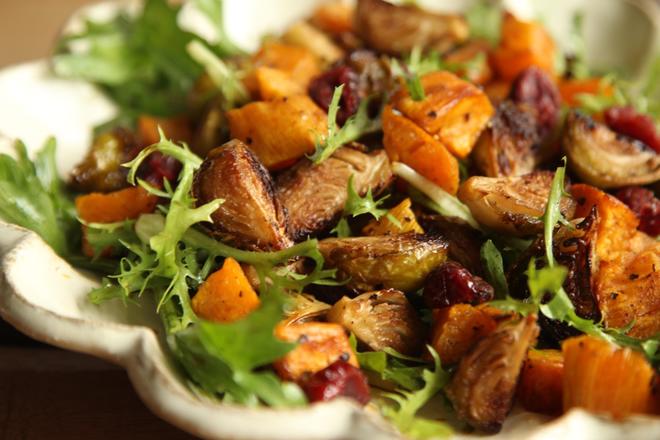  Roasted Brussels Sprouts and Pumpkin Salad