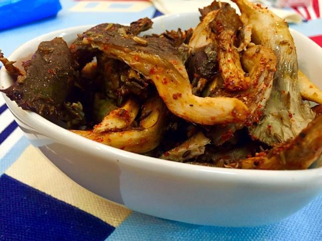 a bowl of Roasted Oyster Mushrooms