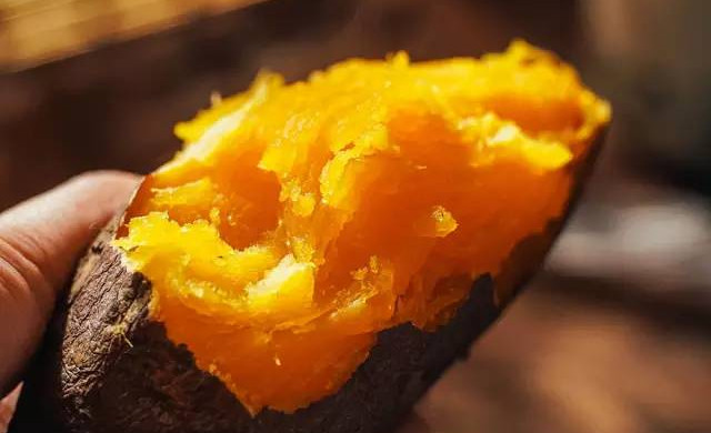 roasted sweet potato without skin