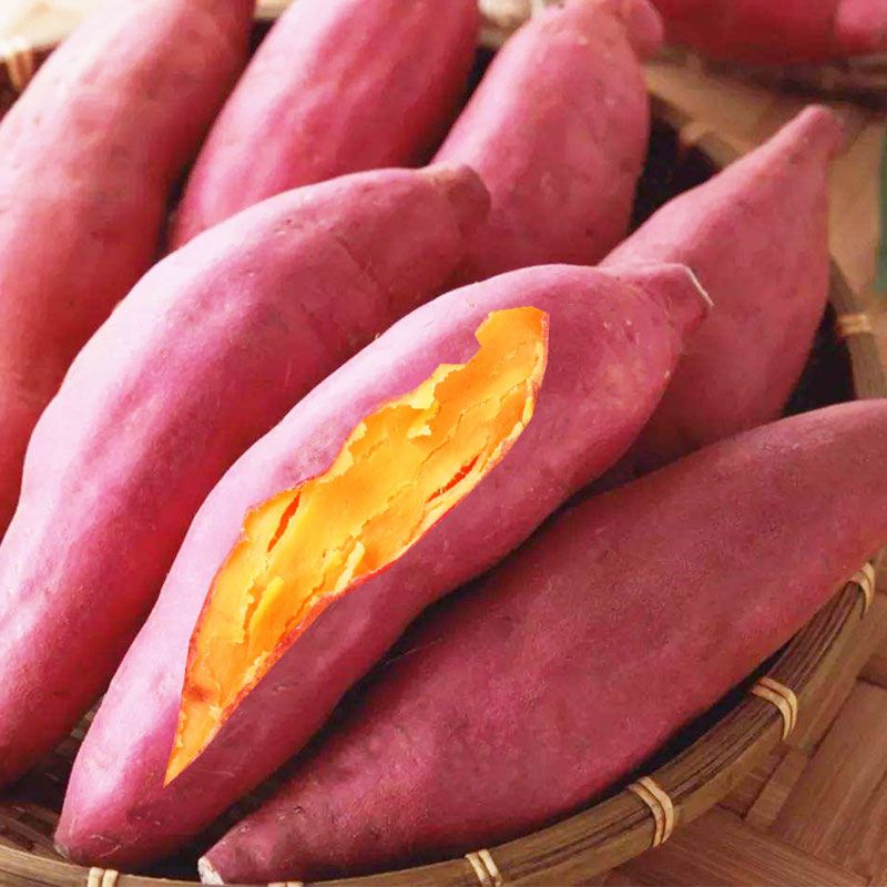 some sweet potatoes in a basket