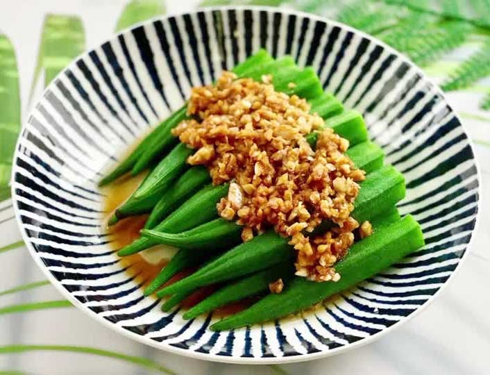 Blanched Okra